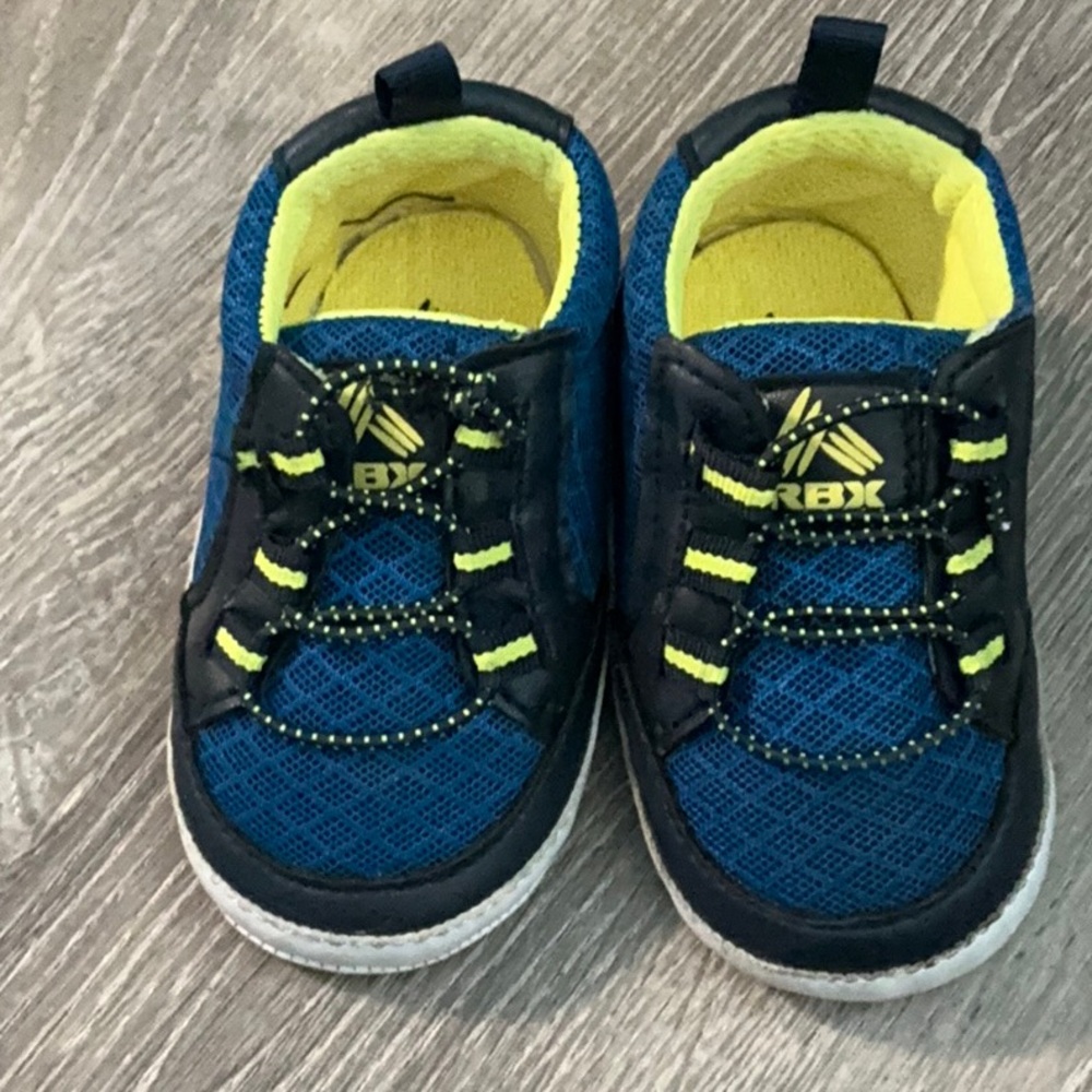 RBX Blue and Yellow Sneakers with Slip-On Design